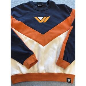 Level Up By Destiny Men's Small Pullover Vanguard Sweatshirt Orange Navy